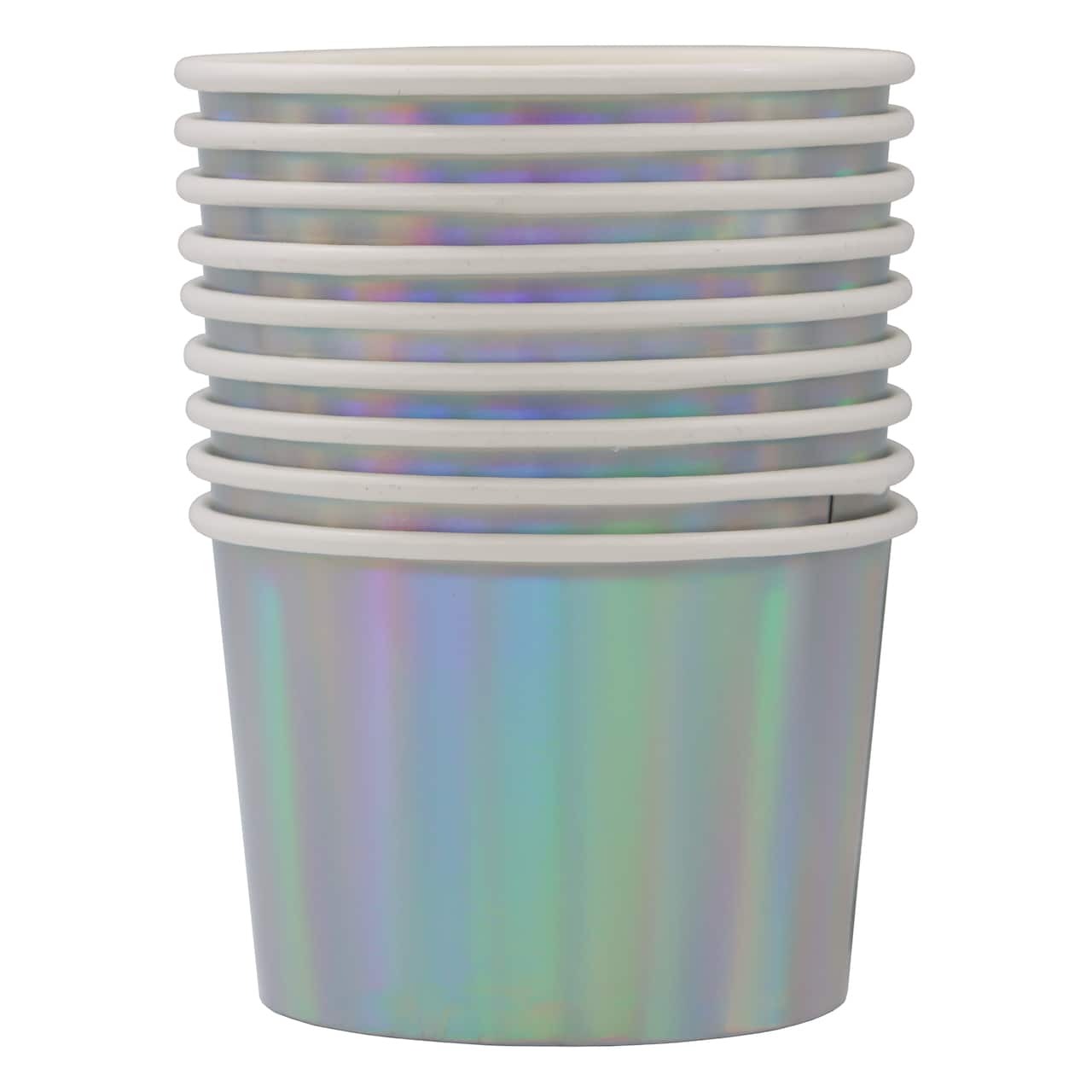 12 Packs: 10 ct. (120 total) 8oz. Iridescent Snack Cups by Celebrate It™